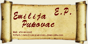Emilija Pupovac vizit kartica